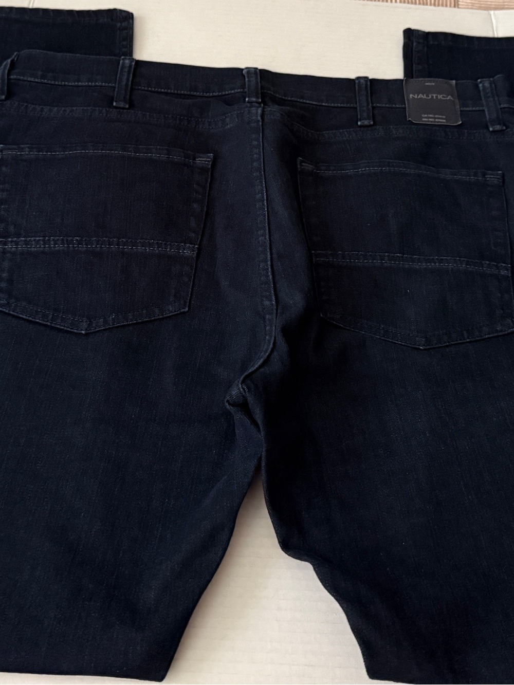 Nautica Denim Blue Jeans Dark Wash Slim Stretch Straight Men's Size 38 X 34